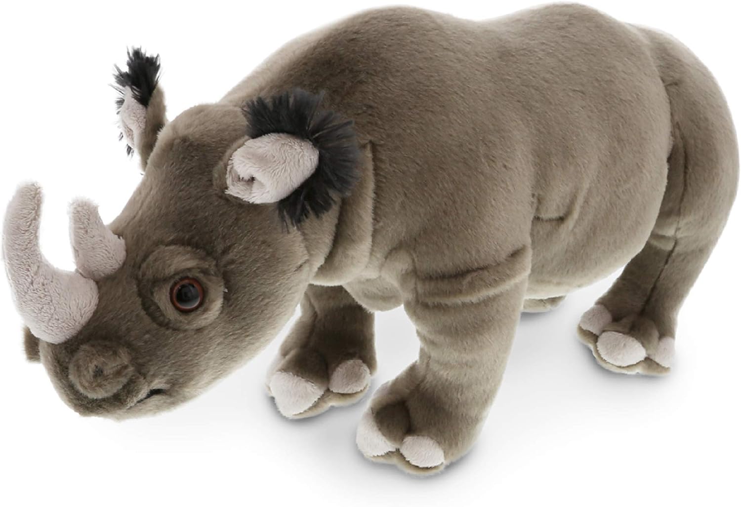 DolliBu Wild Stuffed Animal Soft Plush Rhino Toy for Kids