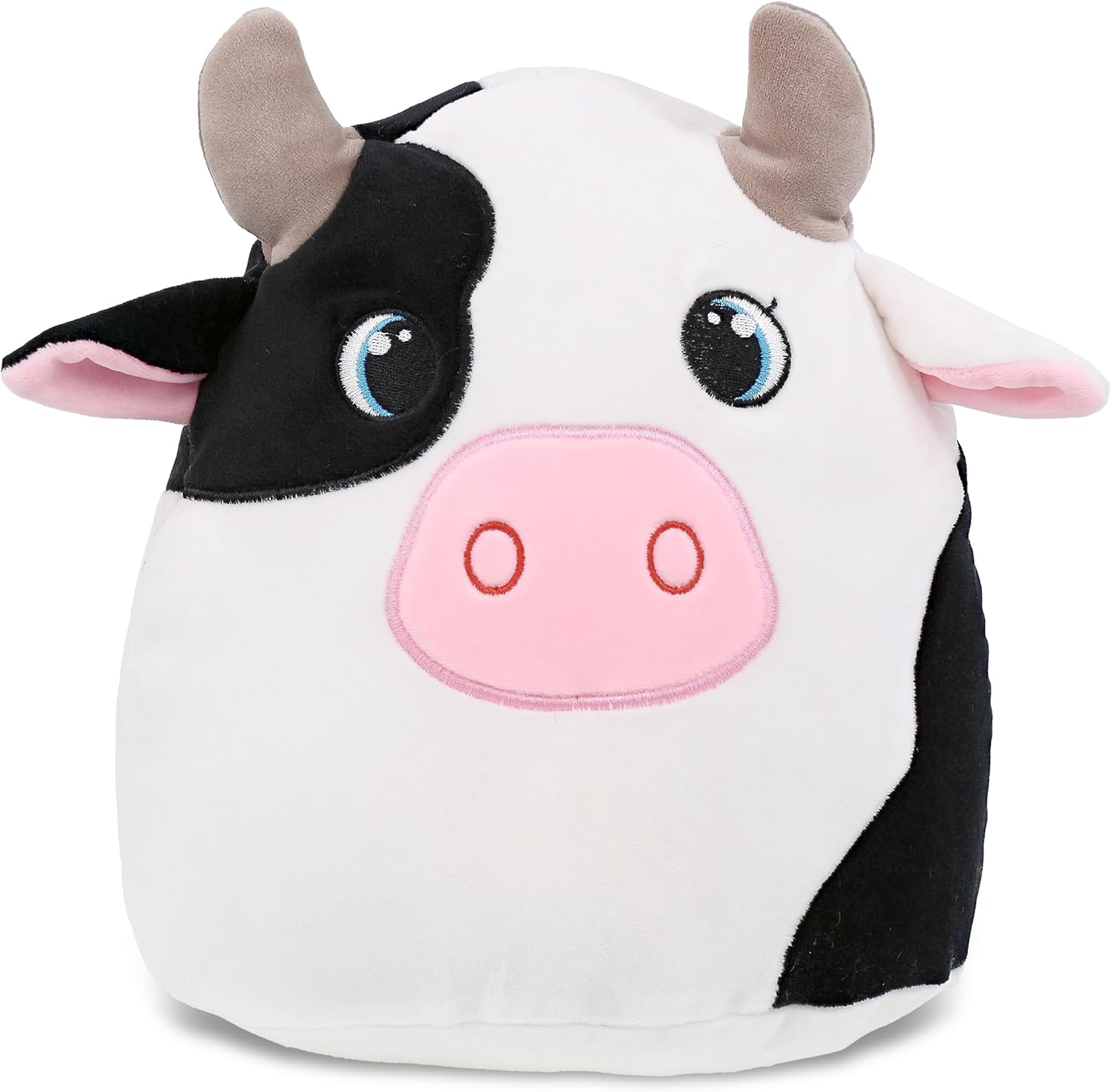 DolliBu Snug-Mooshies Cow Plush - 10 Inch Cuddly Toy