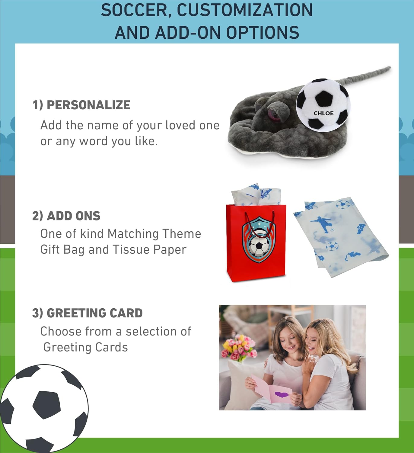 DolliBu Grey Stingray Stuffed Animal with Soccer Ball - 18 Inches