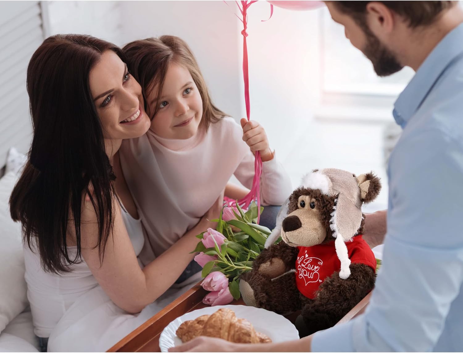 DolliBu I Love You Valentine Grizzly Bear 10 Inches