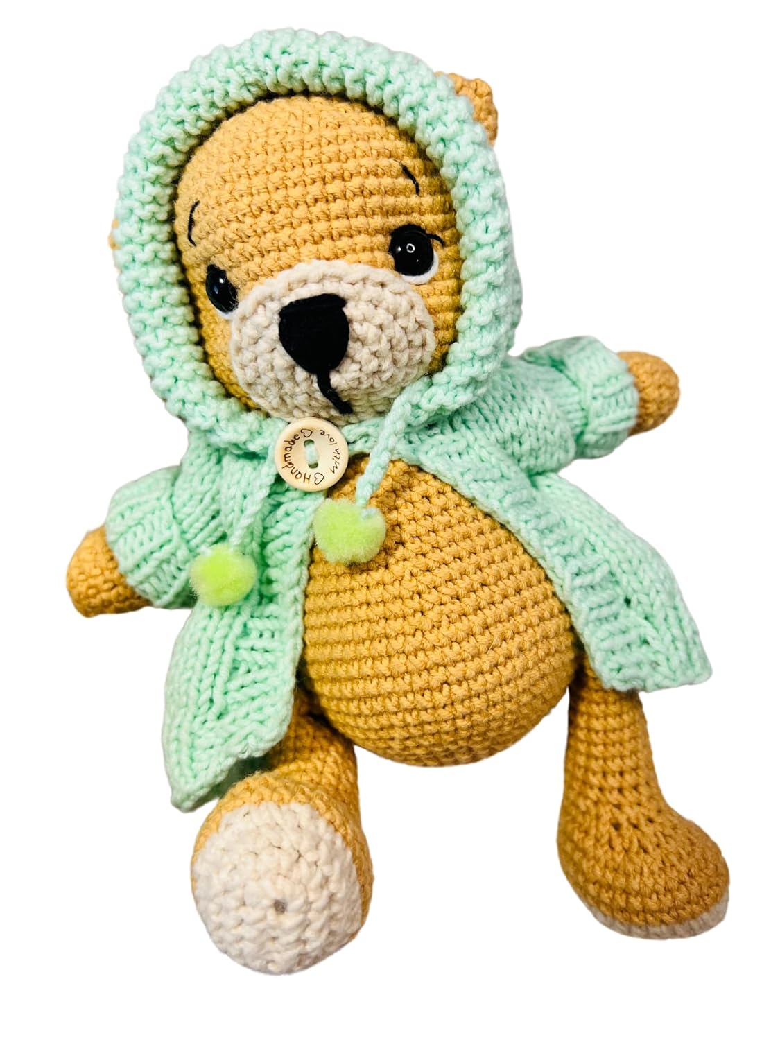 Handmade Teddy Bear Crochet Plushie Doll 10 Inches