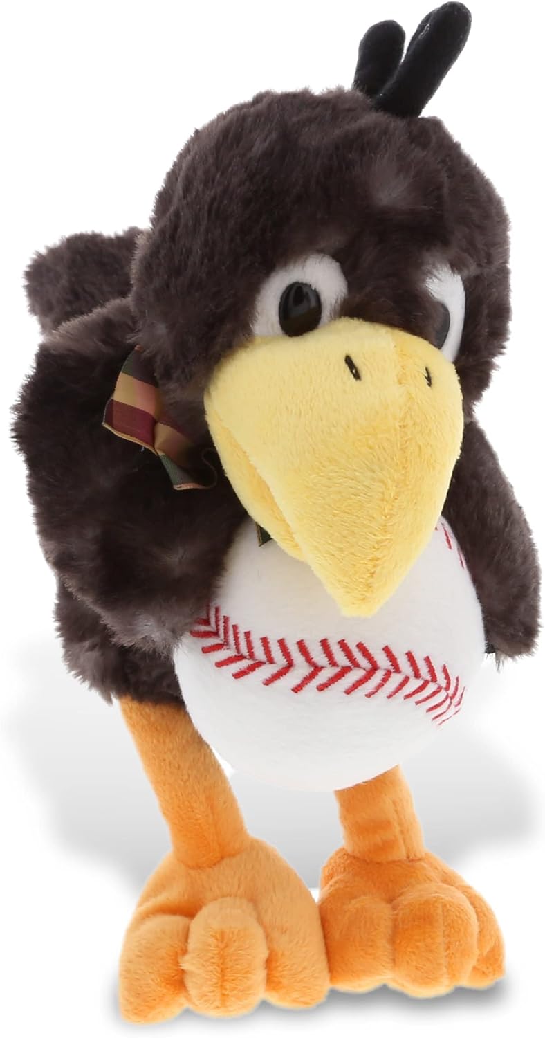DolliBu Sitting Crow Plush with Baseball - 95 Inches 1