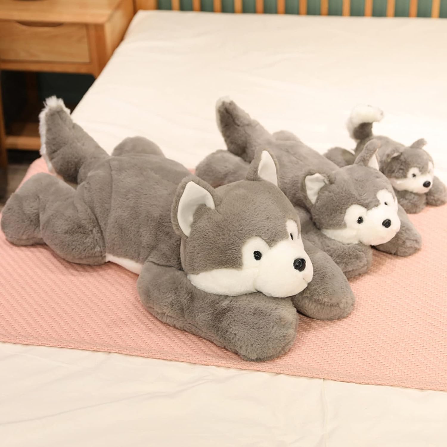 Hronsa Weighted Husky Plush Pillow 62lbs