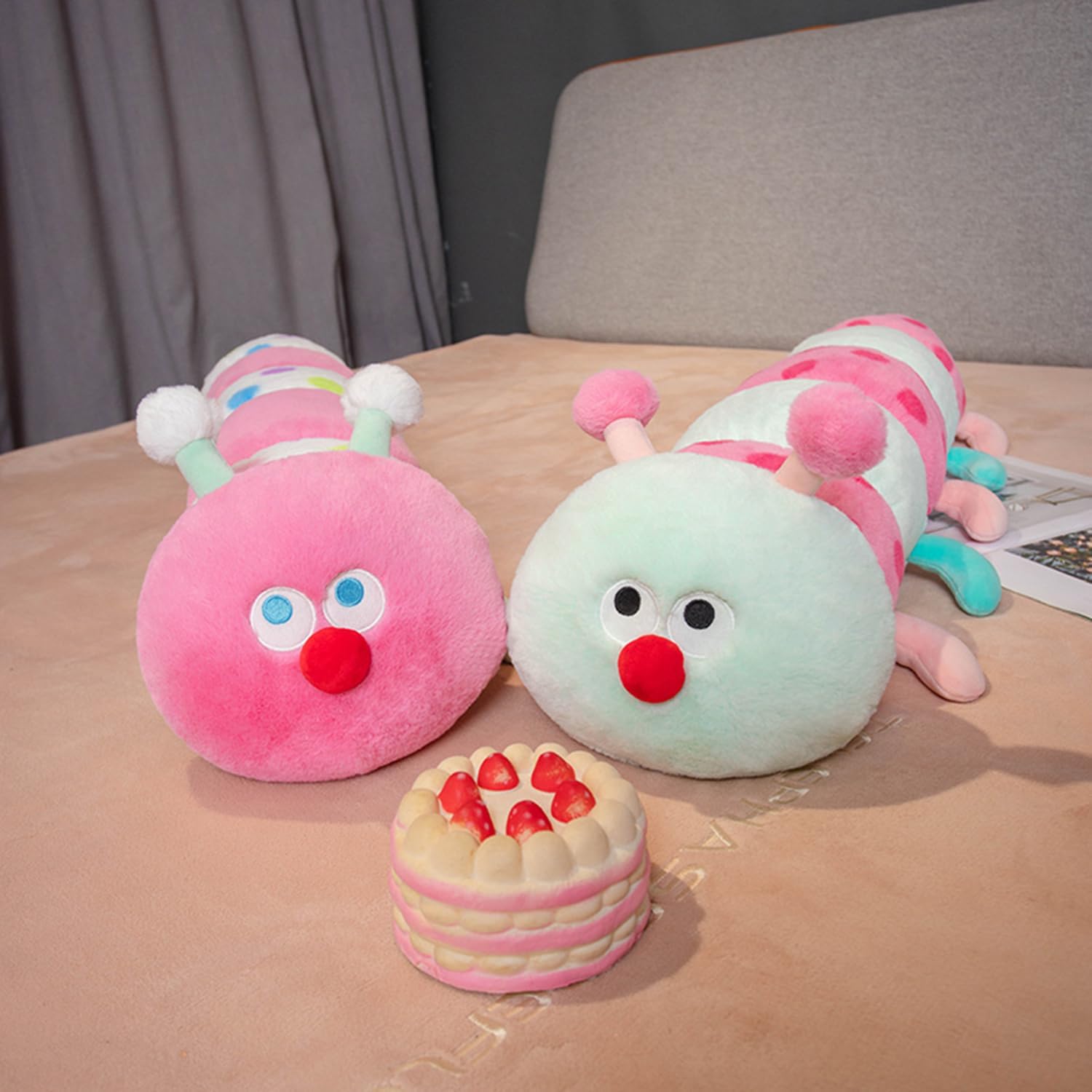 354 Inch Cute Caterpillar Plush Stuffed Animal Hugging Pillow