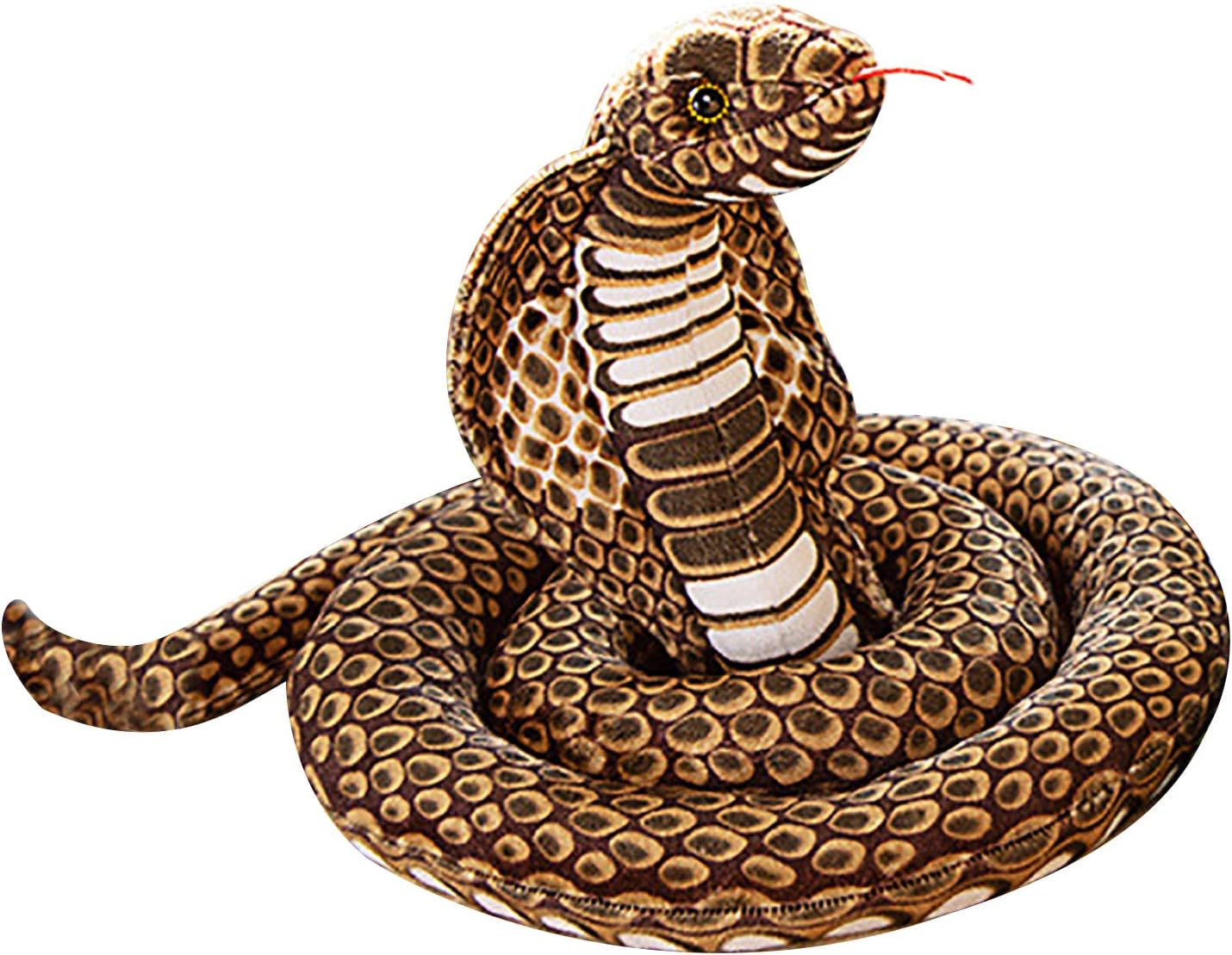 67 Inch Realistic King Cobra Plush Toy Snake