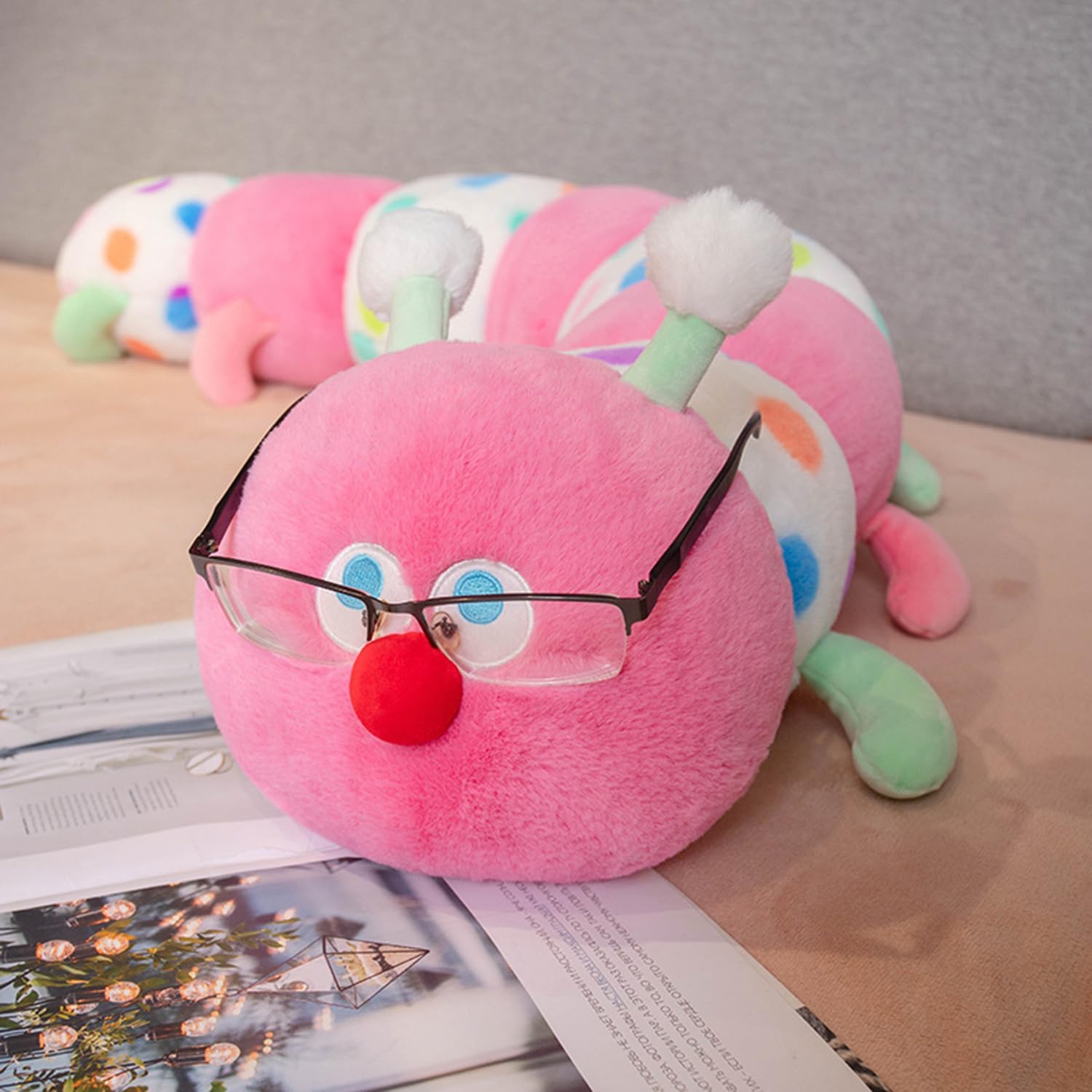 354 Inch Cute Caterpillar Plush Stuffed Animal Hugging Pillow