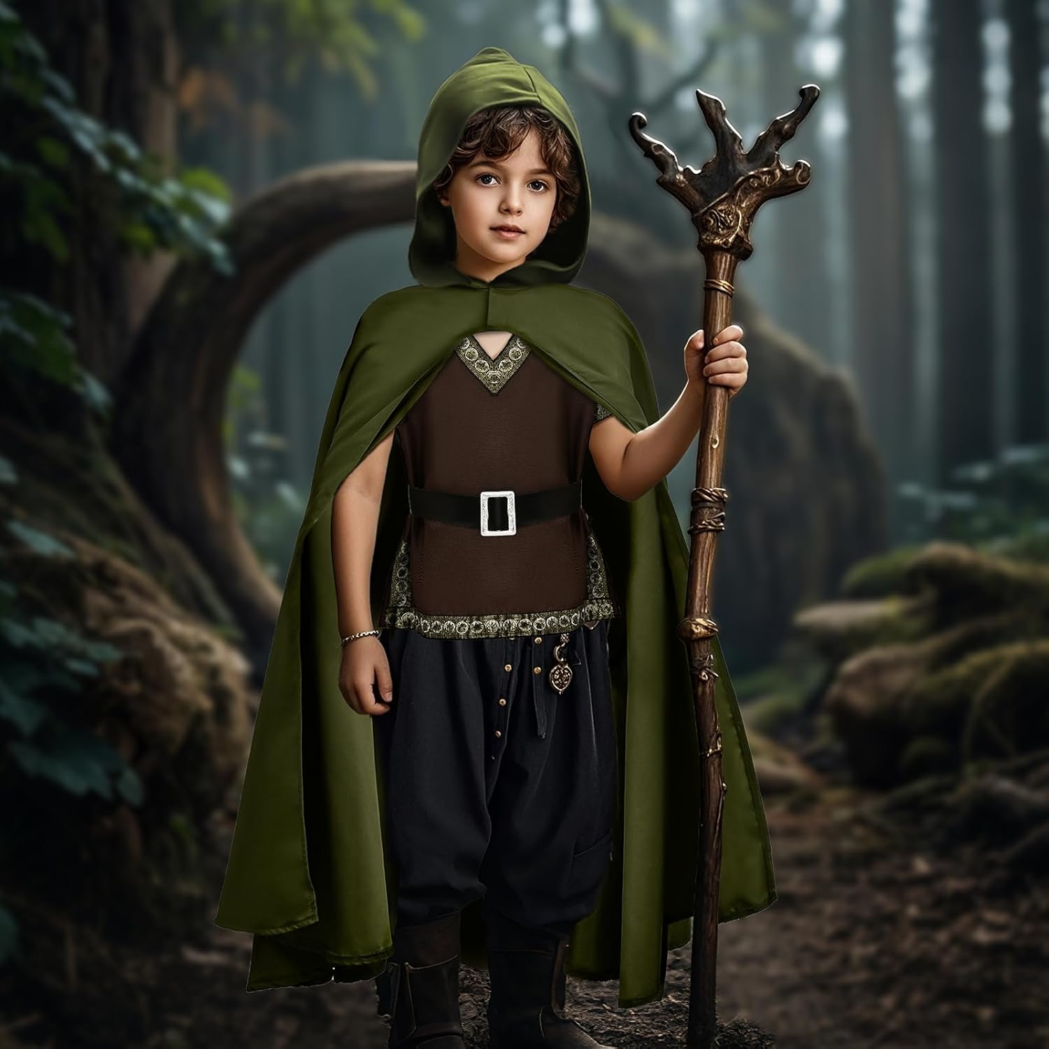 GC Boys Medieval Costume Set with Cloak and Belt