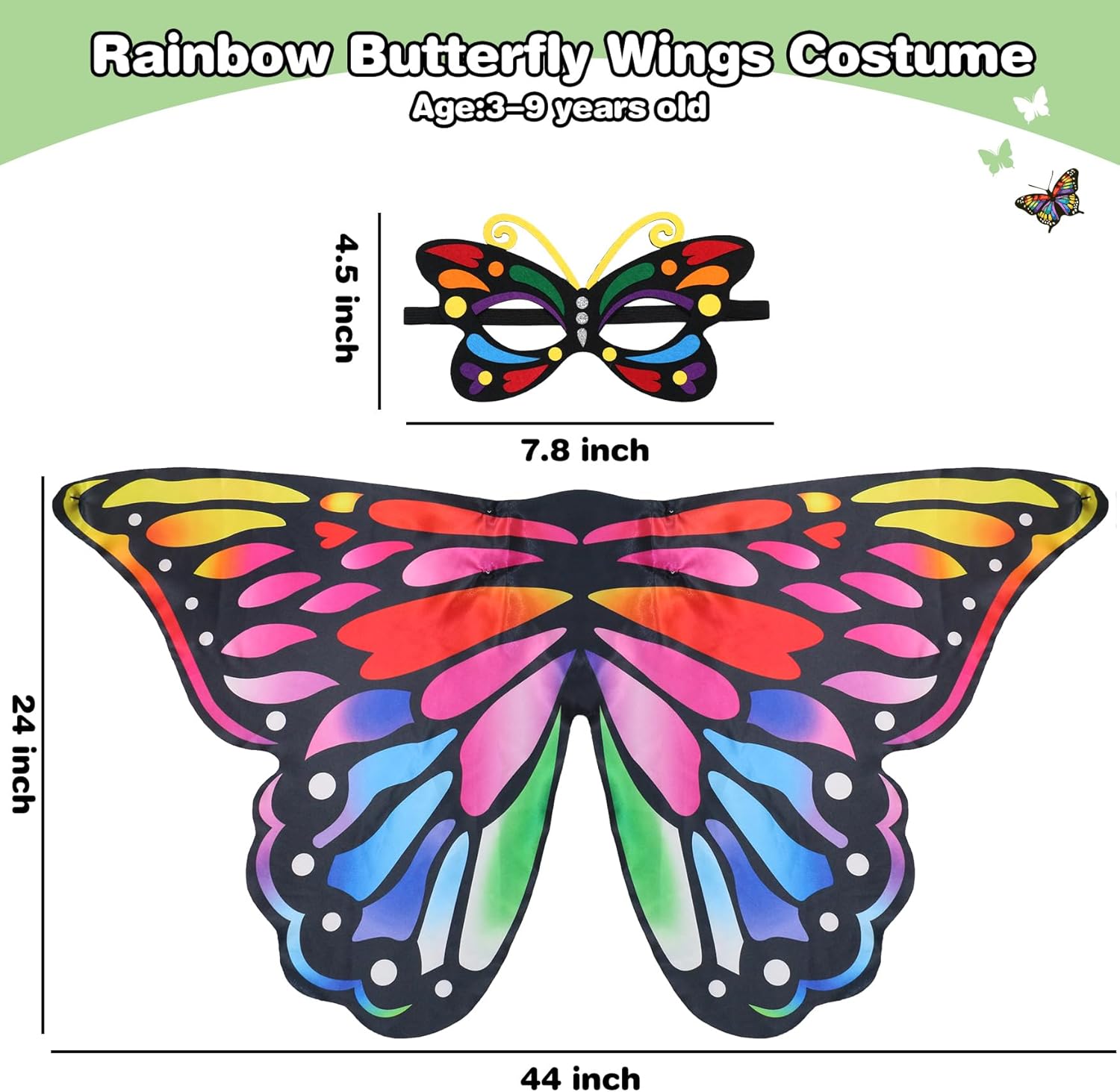 Creatoy Toddler Butterfly Wings Costume for Girls
