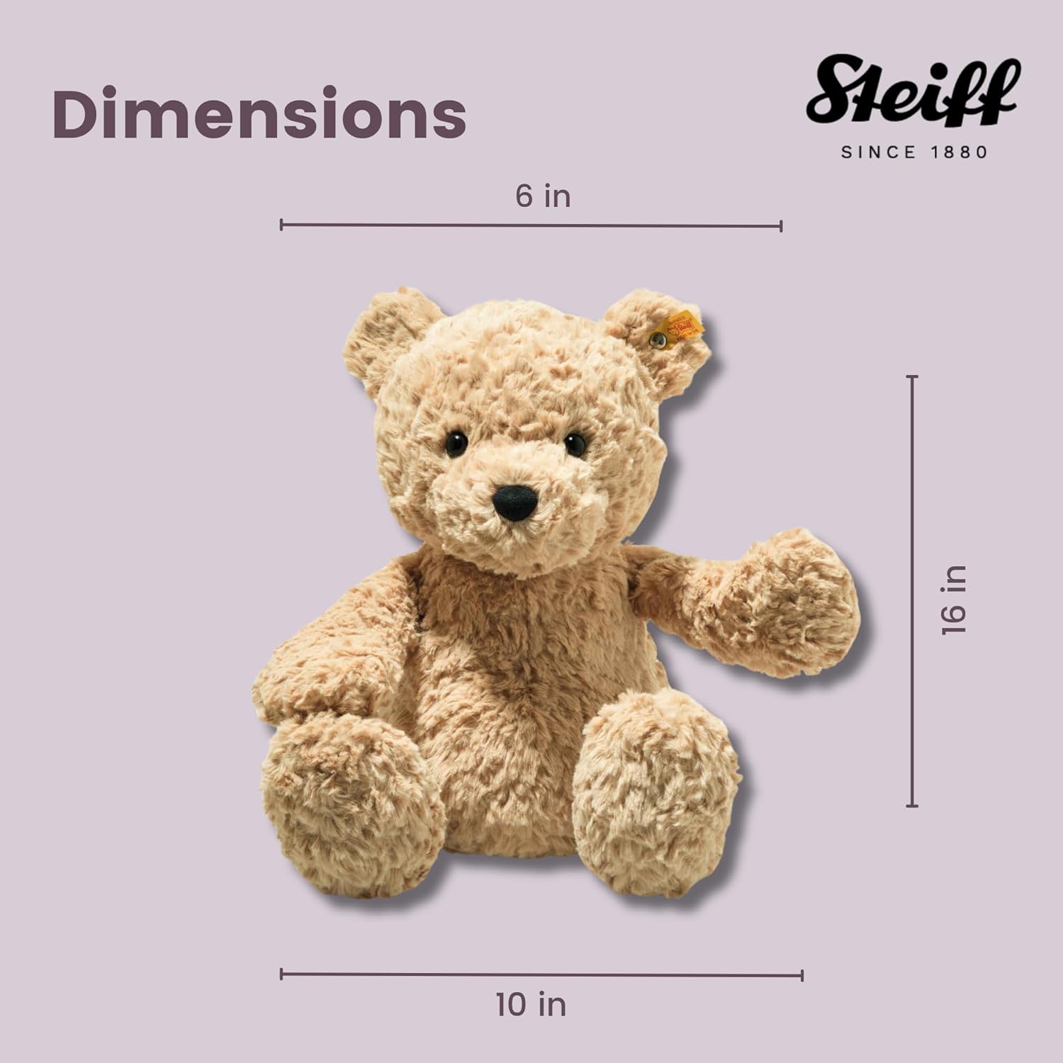 Steiff Jimmy Teddy Bear 16 Light Brown Plush
