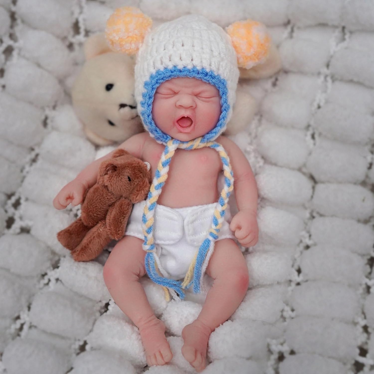 MYREBABY 7 Inch Reborn Baby Doll Boy with Accessories