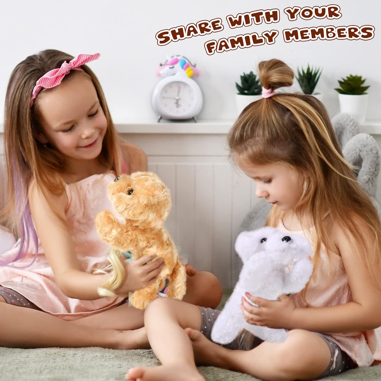 Harrycle 6 Pcs 8 Inch Plush Dog Stuffed Animal Set