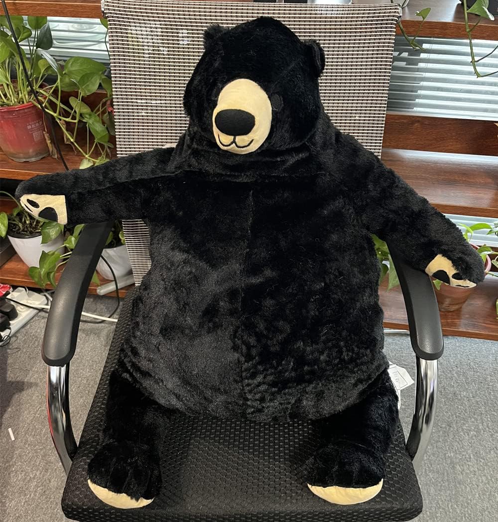 MIAOHAHA Plush Teddy Bear 315in Black Cuddly Stuffed Animal Doll