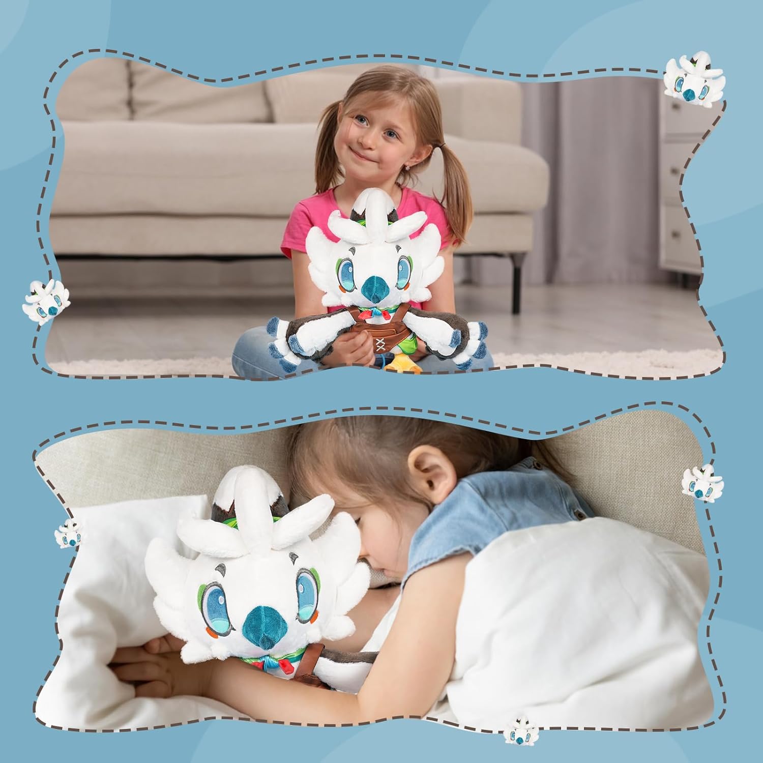 Nadou Tulin Plush White Bird 12 Inch Hug Toy