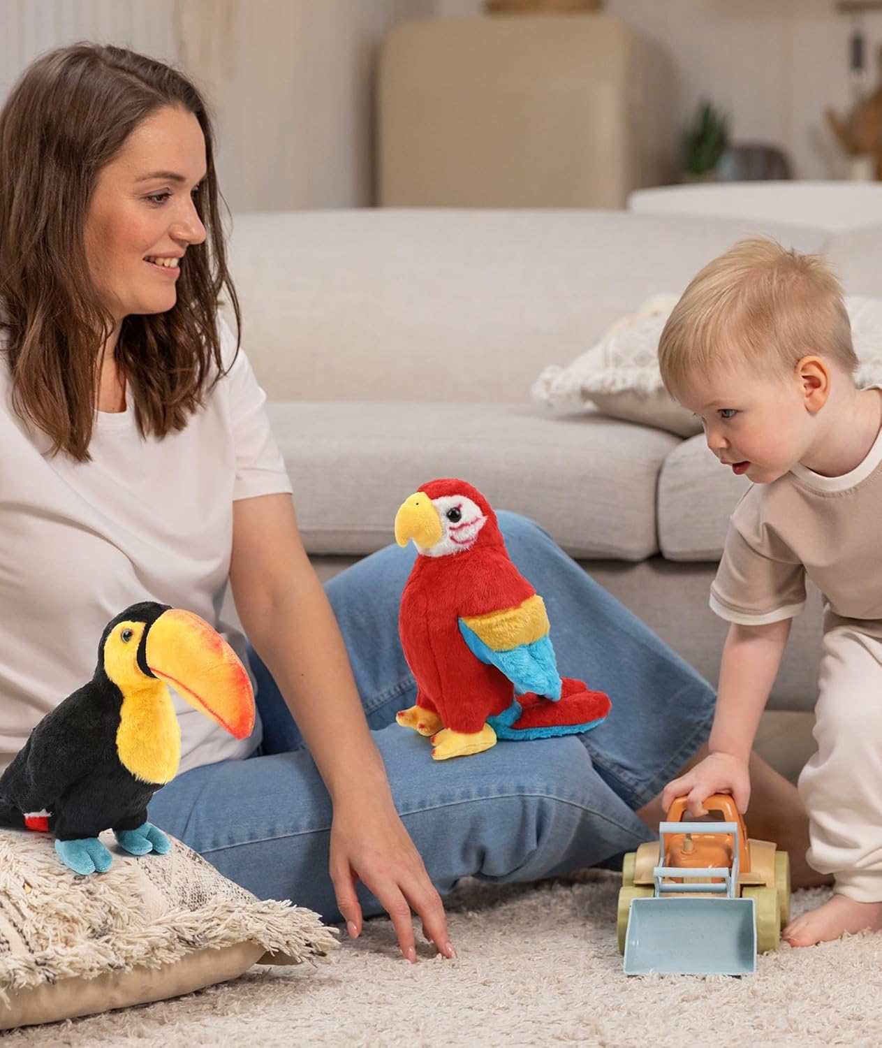 LeYoHa Red Parrot Plush Toy - 984 Inch Stuffed Animal