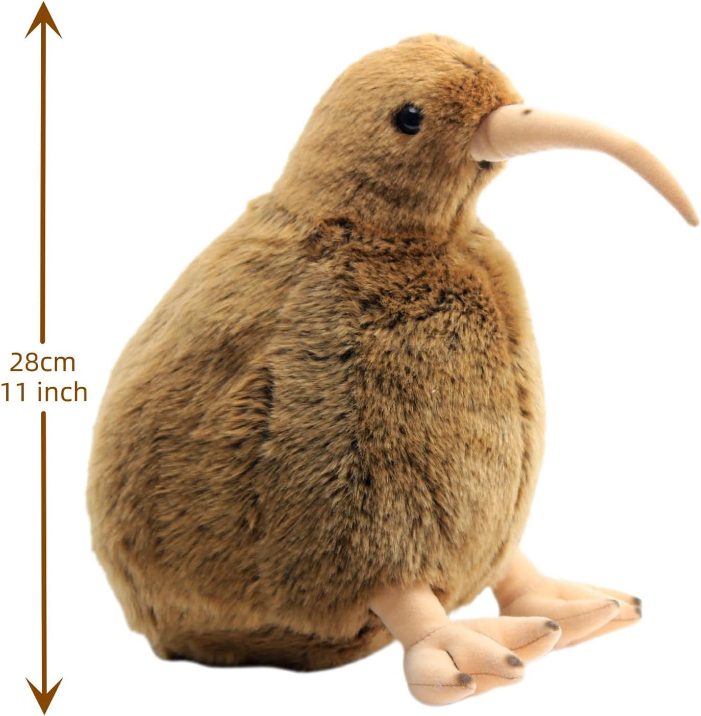 WinAdiGoo 11 Inch Cute Furry Kiwi Plush Doll Toy