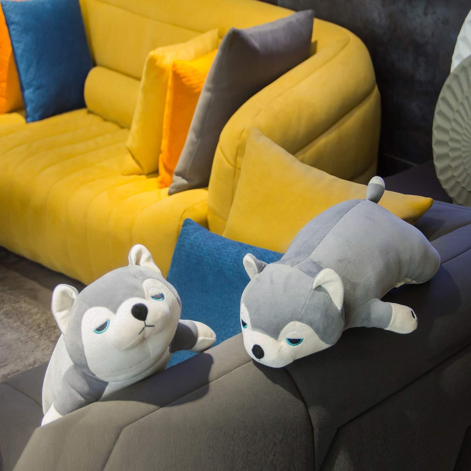 Meowtastic Husky Weighted Plush Toy - 28 Inch 40 lbs