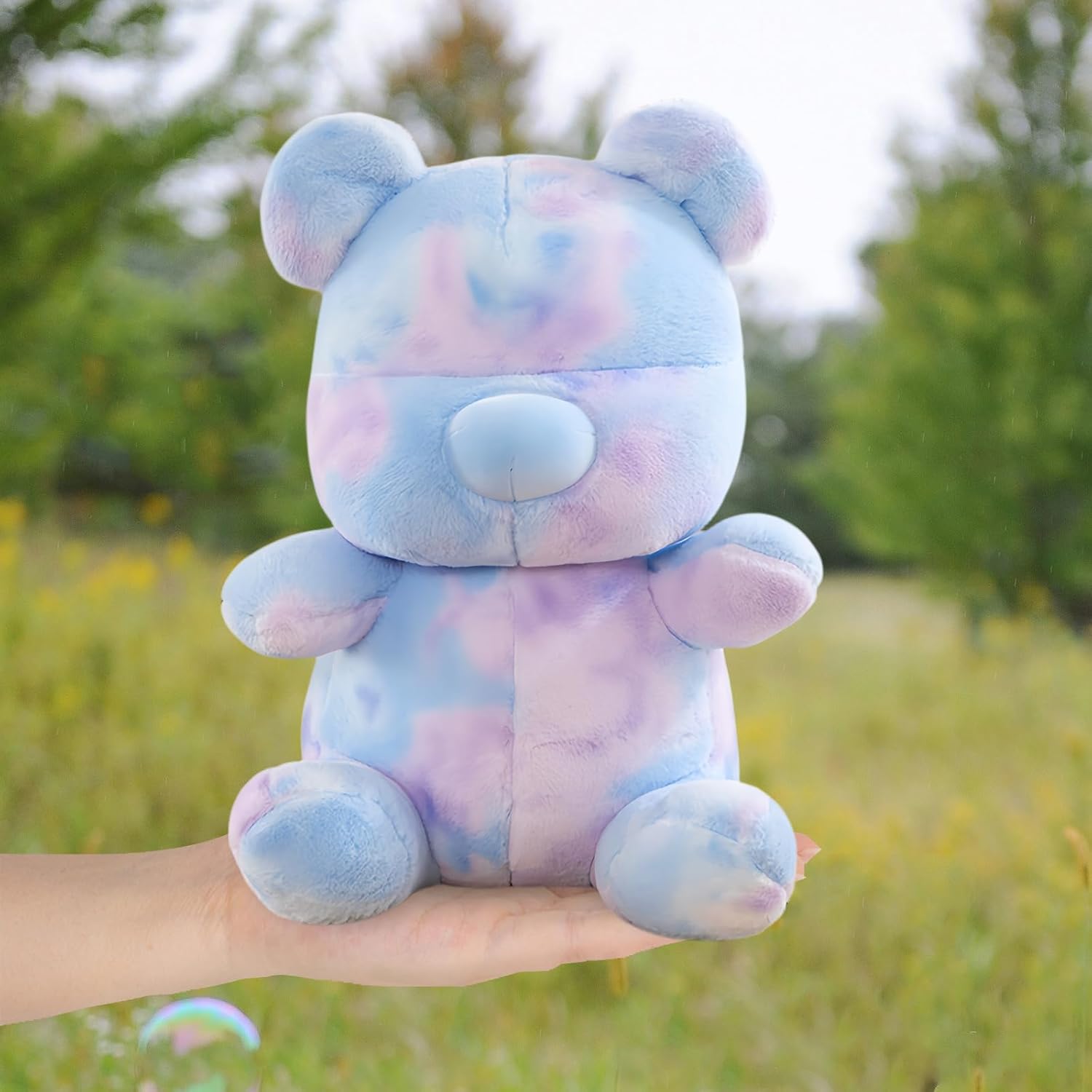 Tie Dye Bear Plush Toy - 9 Inch Cuddly Stuffed Animal