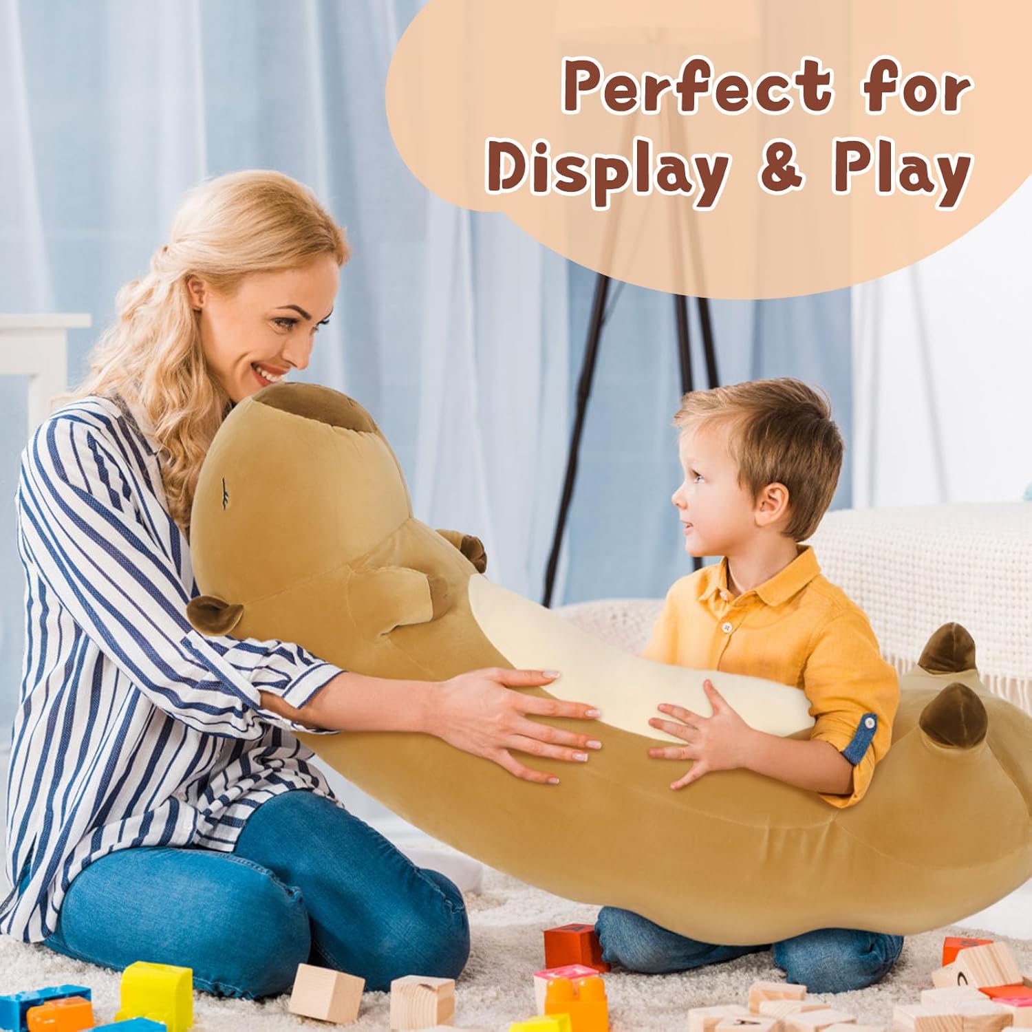 MorisMos Capybara Body Pillow 393in Cuddle Decor