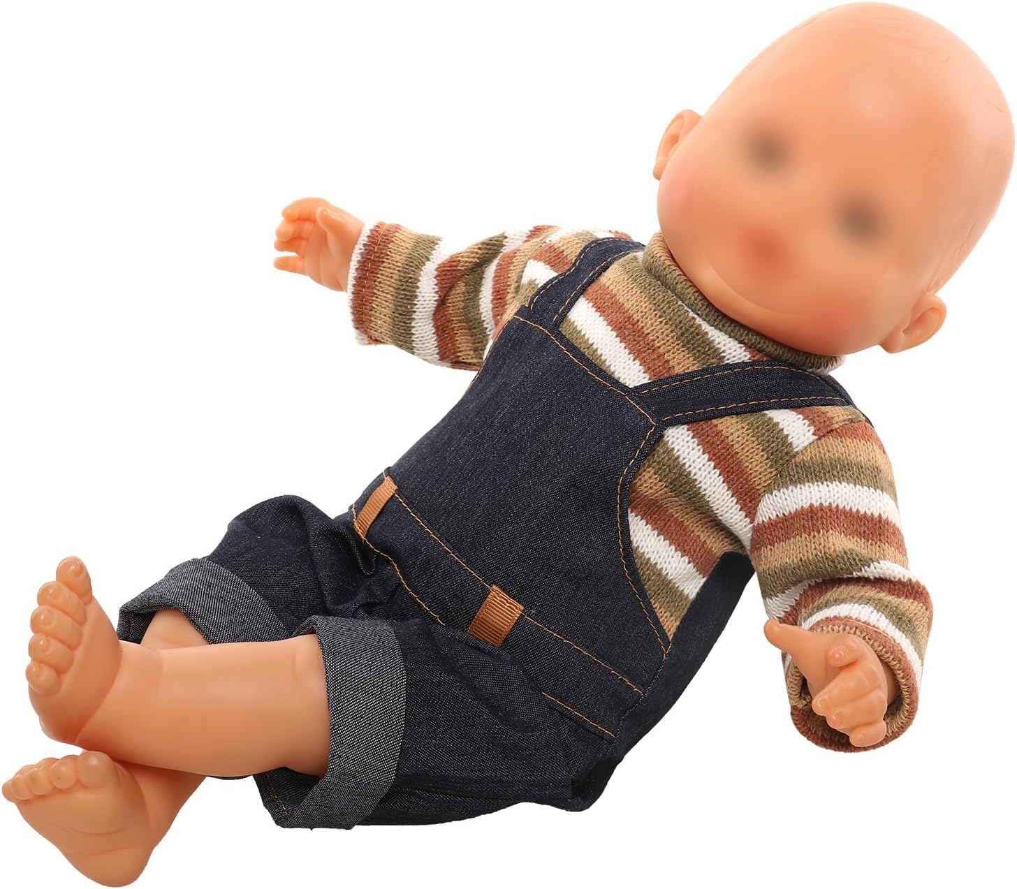 Miunana Baby Doll Dress with Bear Backpack for 35-45 CM Doll