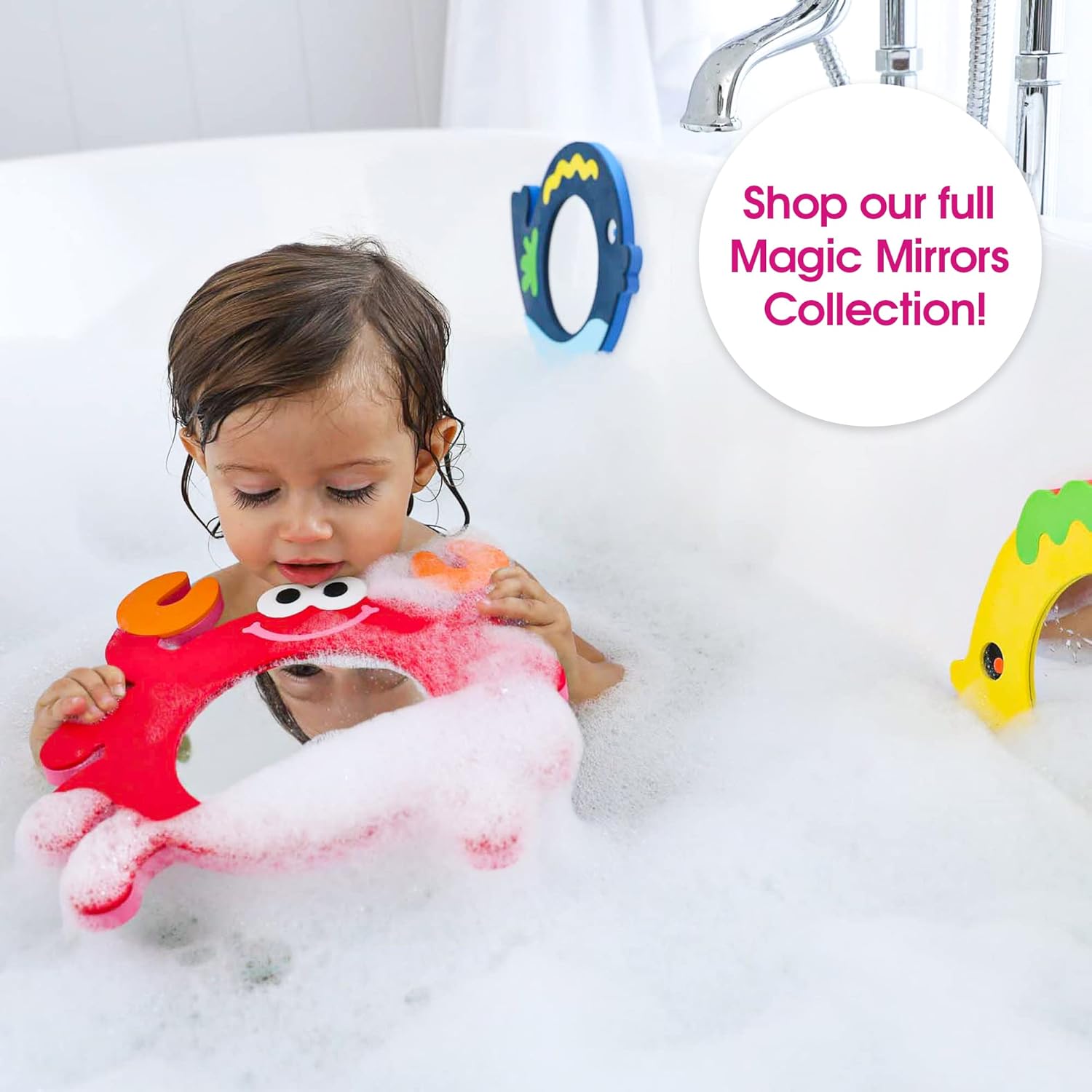Edushape Magic Mirror Shapes Crab Baby Bath Toy