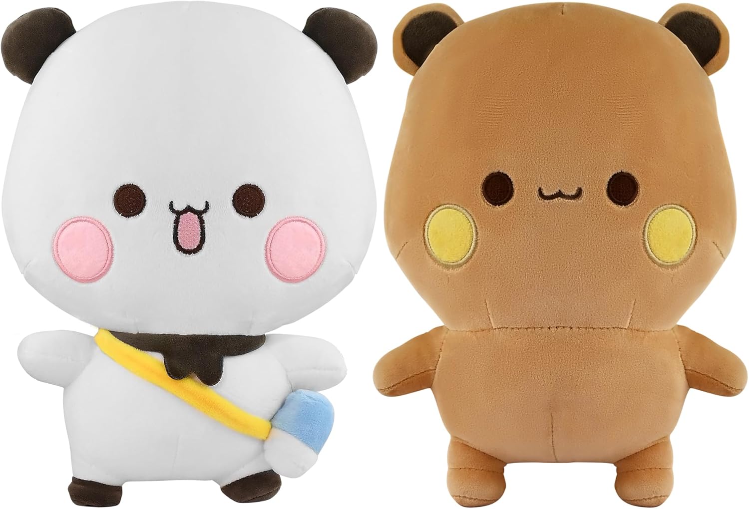 CEMELI 2 Pack White Bear and Brown Bear Plush Toys
