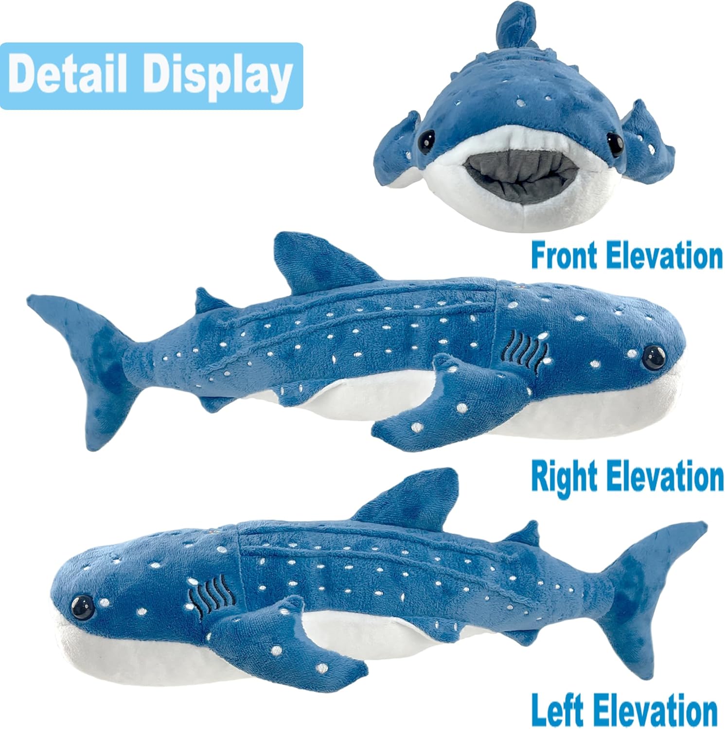 185 Inch Whale Shark Plush Toy Pillow For Kids