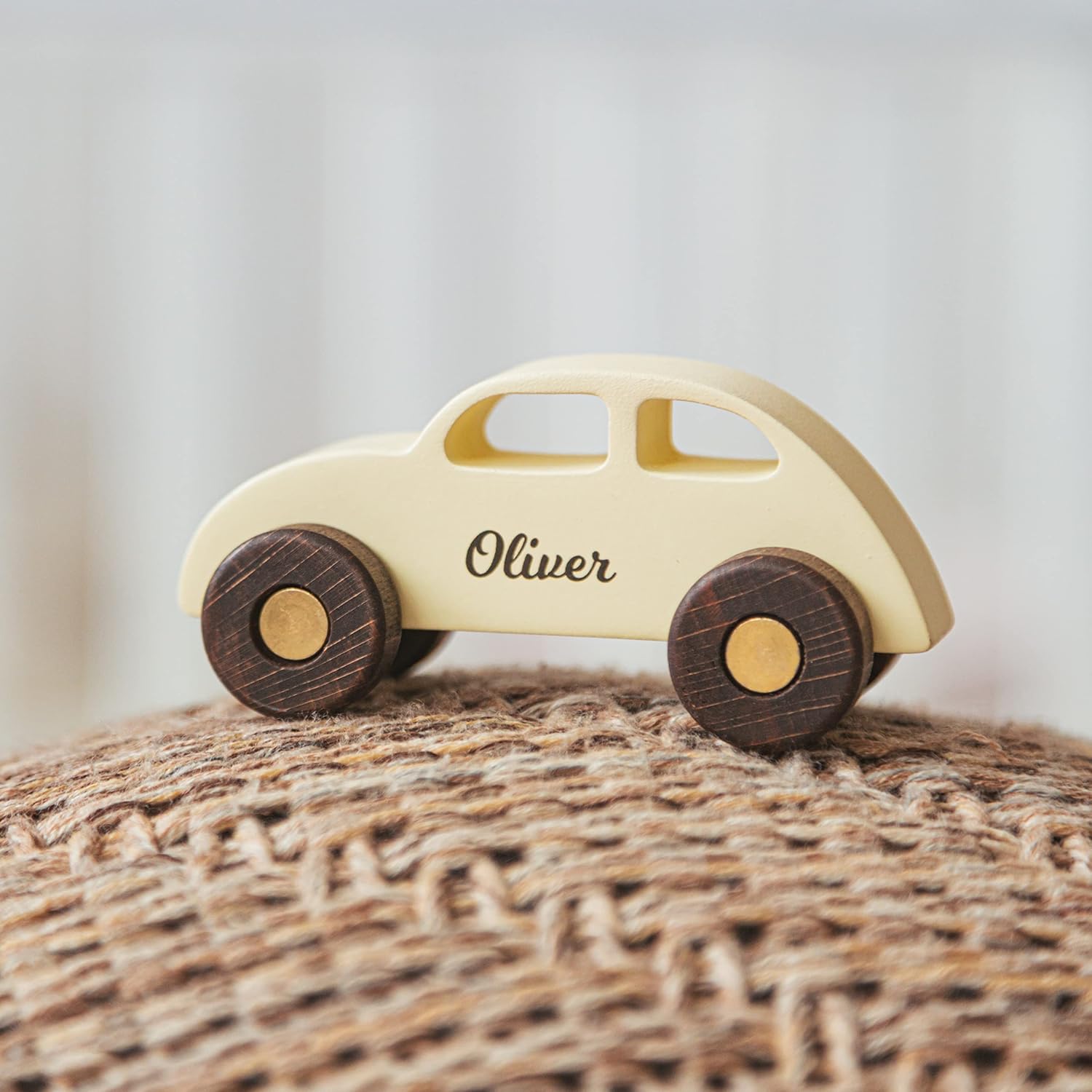 Personalized Wooden Toy Cars Set for Kids