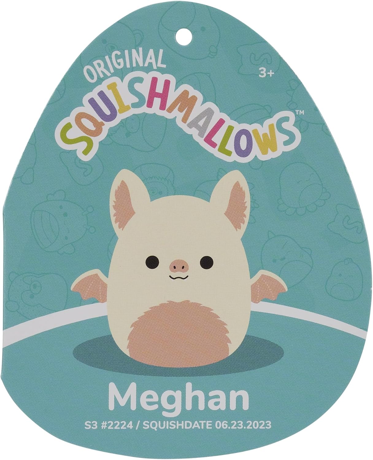 Squishmallows 35 Clip-On Meghan The Bat Small Yellow 1