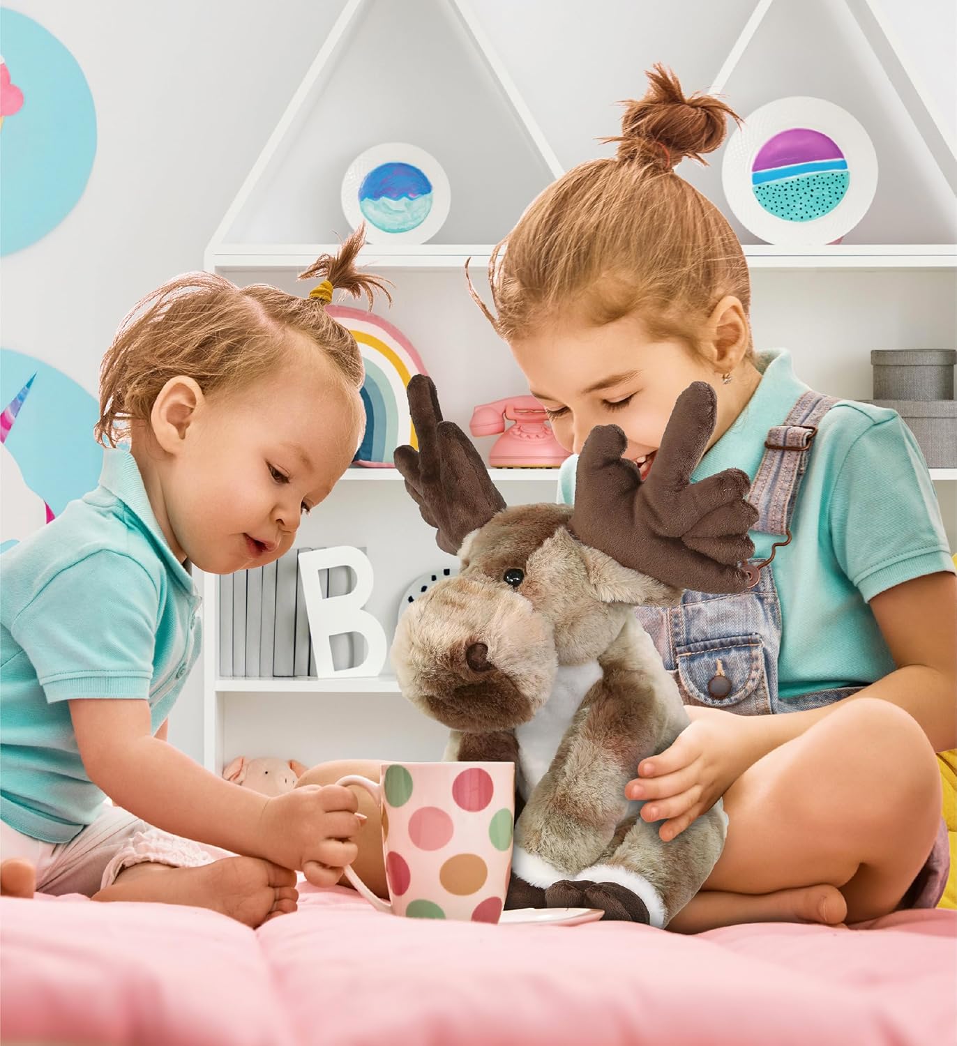 DolliBu Forest Floppy Moose Plush Toy - 105 Inches