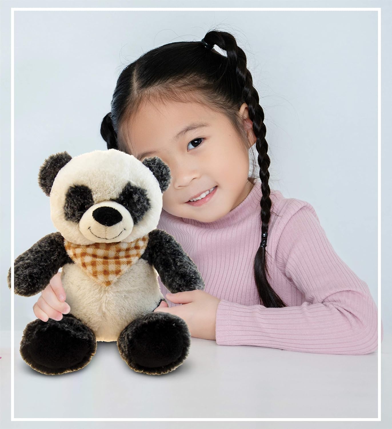 DolliBu Plush Panda Bear Stuffed Animal 8 Inch