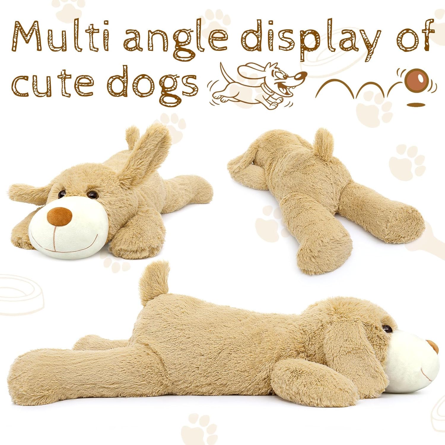 BENINY Giant Dog Puppy Plush 32 Inch Pillow