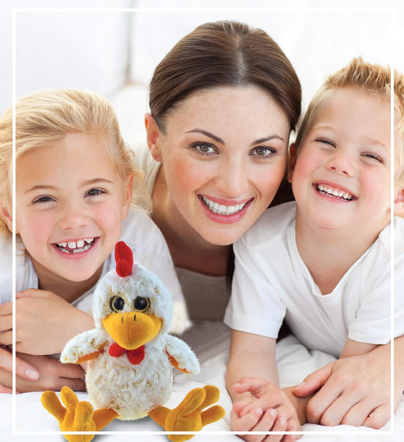 Puzzled DolliBu Plush Rooster - 9 Inch Huggable Sitting Toy