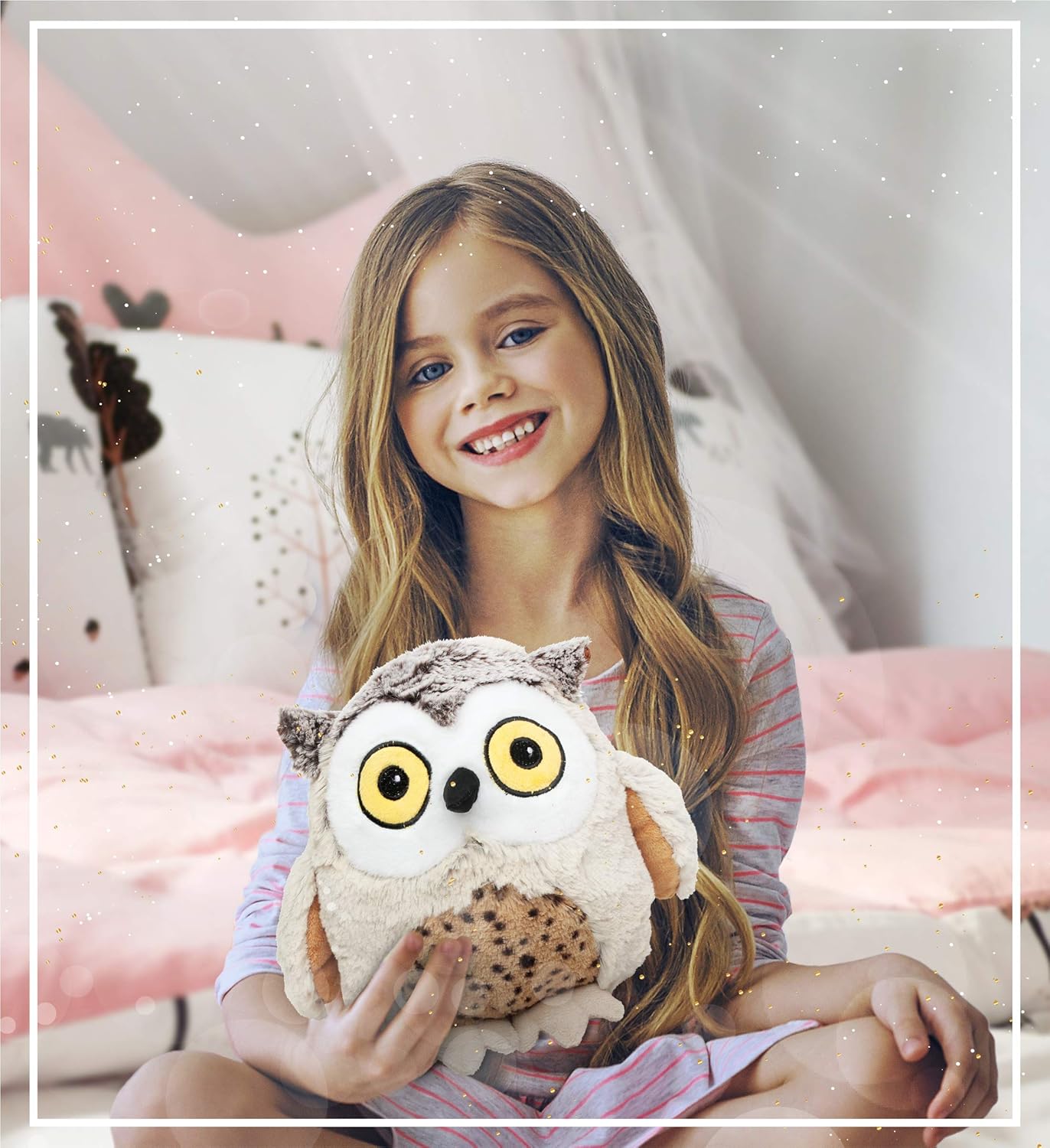 DolliBu Plush Owl Stuffed Animal - 8 Inch Huggable Brown Owl Toy