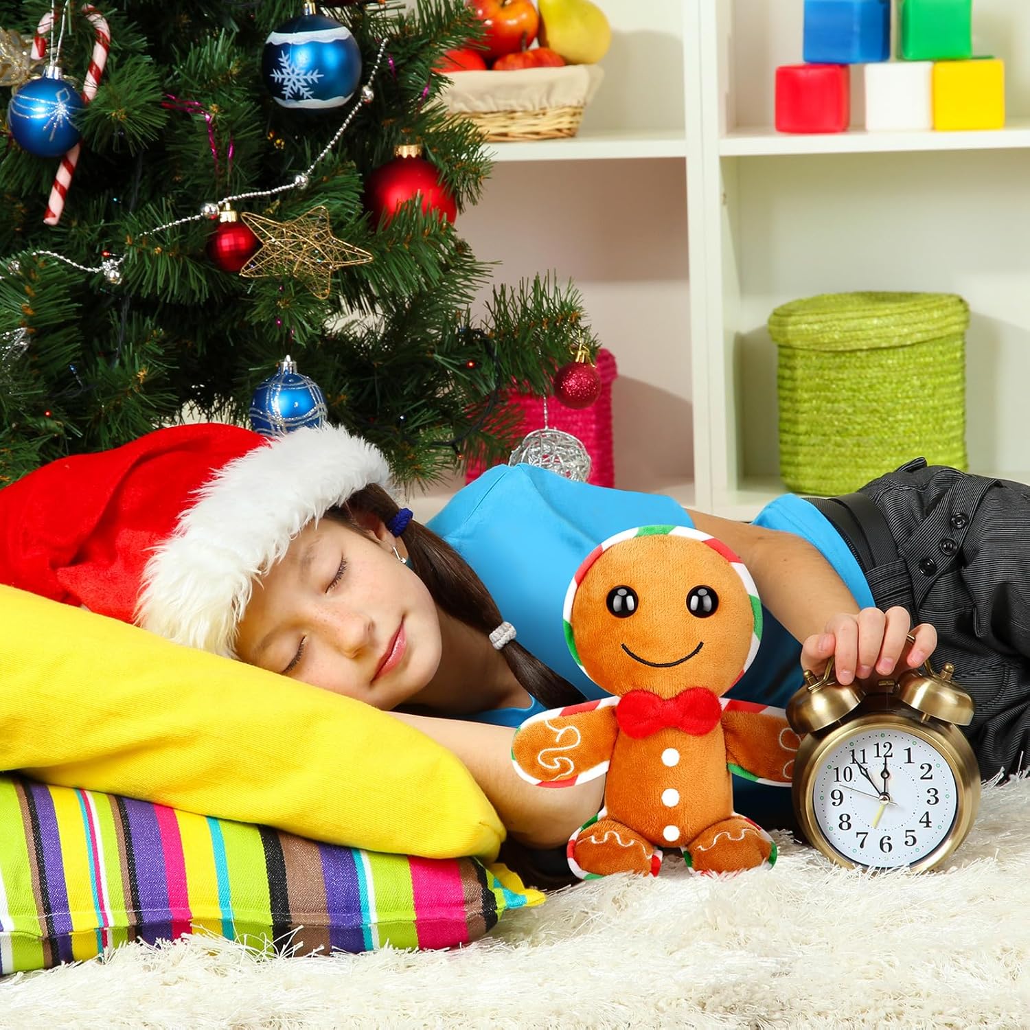 Poen 6 Pcs Christmas Gingerbread Stuffed Man Plush Doll