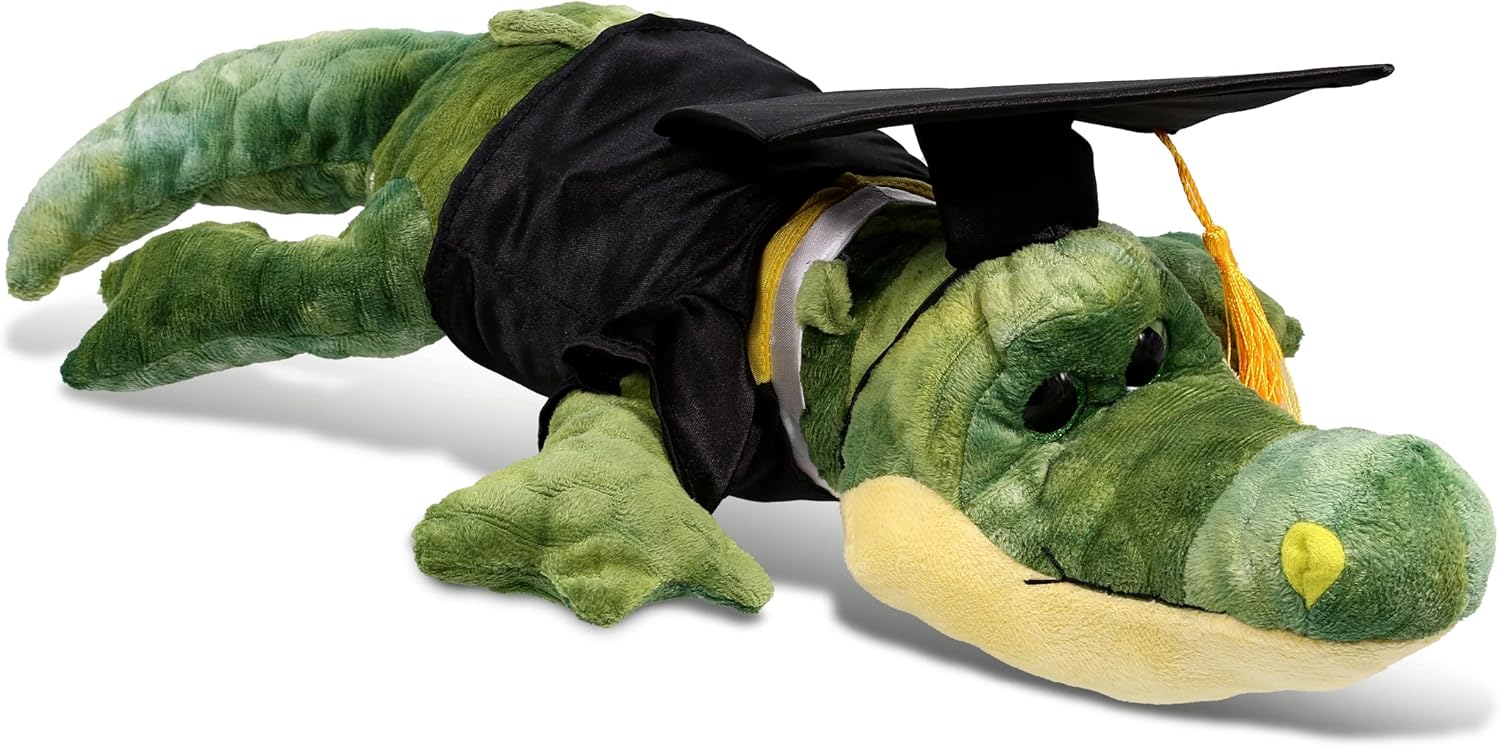 DolliBu Alligator Graduation Plush Toy - 18 Inches
