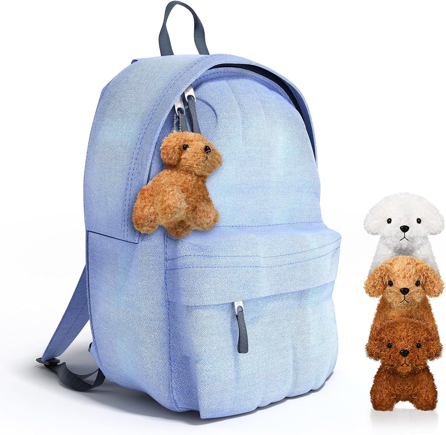 Skylety 12-Pack Mini Shaggy Dog Plush Toys