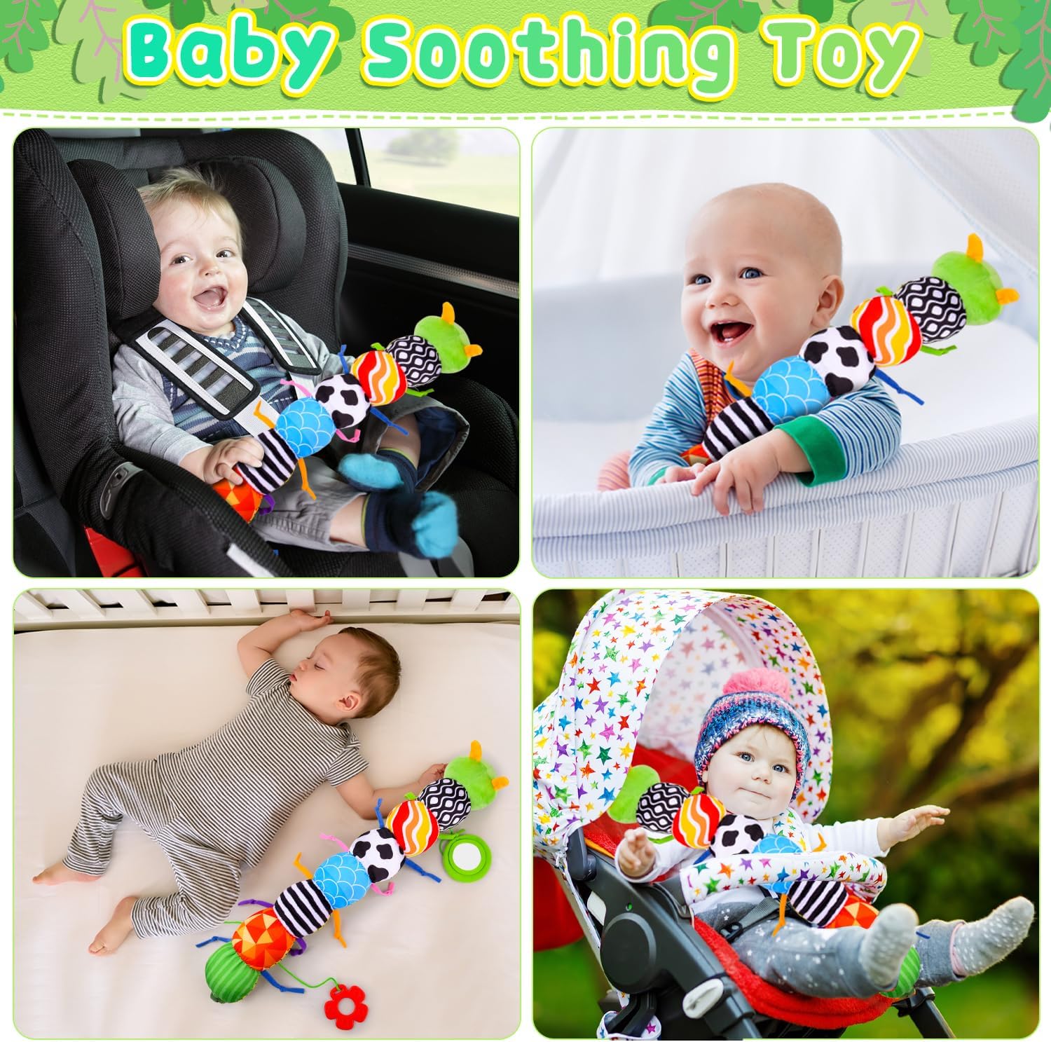 Cute Caterpillar Baby Tummy Time Musical Toy