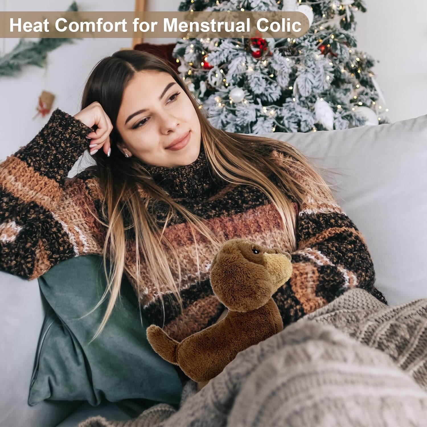 Heatable Coolable Dachshund Plush Toy for Comfort Relaxation