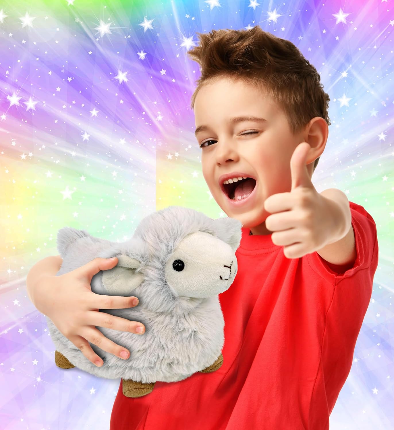 DolliBu White Sheep Stuffed Animal 115 Inches