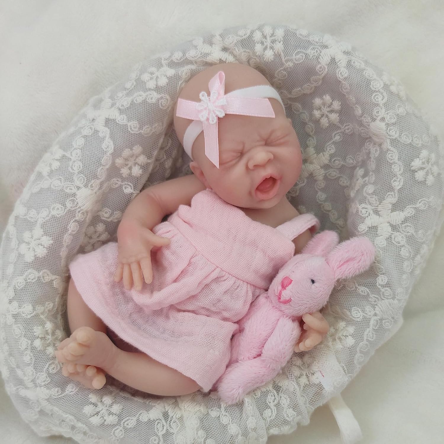 Mire Mire 7 Inch Reborn Baby Doll Crying Face 1