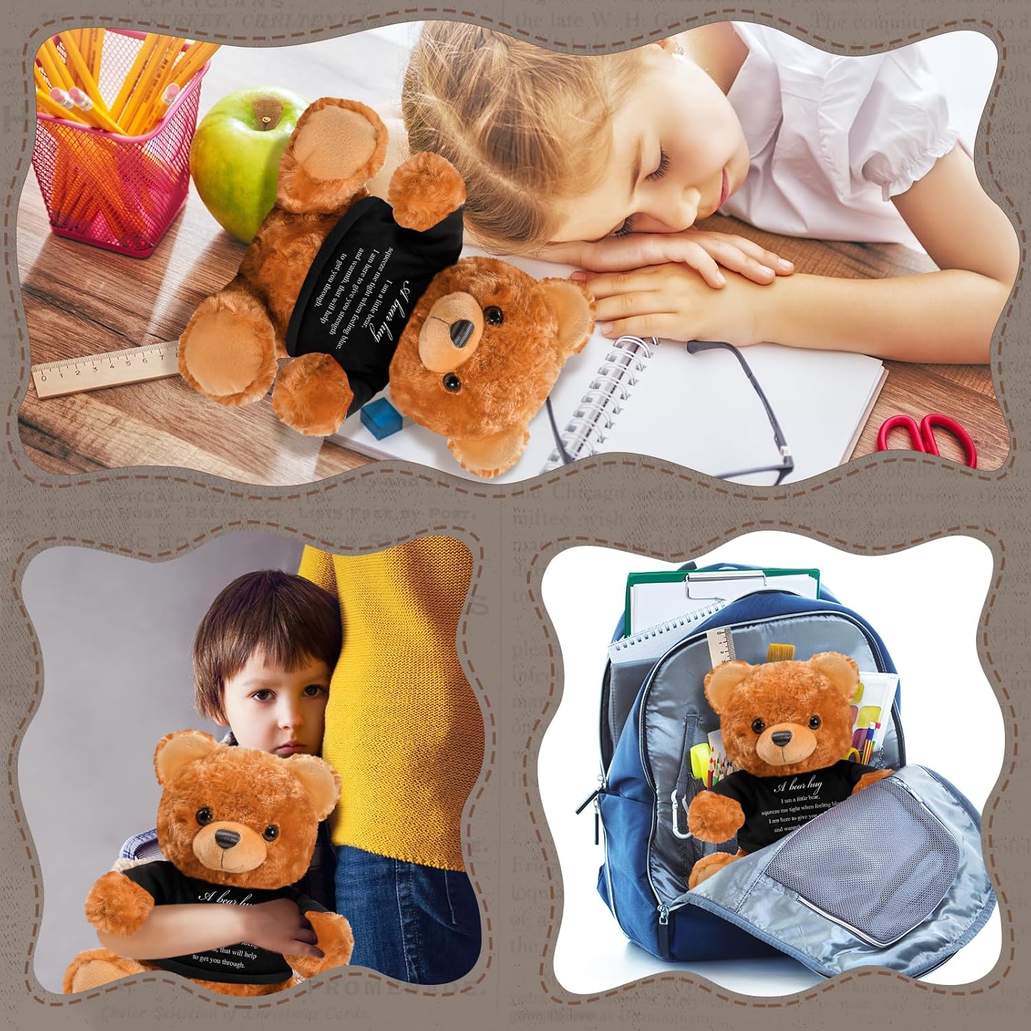 Meooeck Bear Plush Stuffed Animal Sympathy Gift
