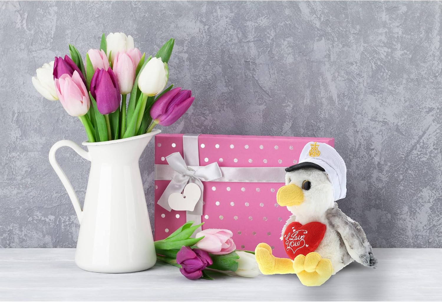 DolliBu I Love You Seagull Sailor Plush Toy