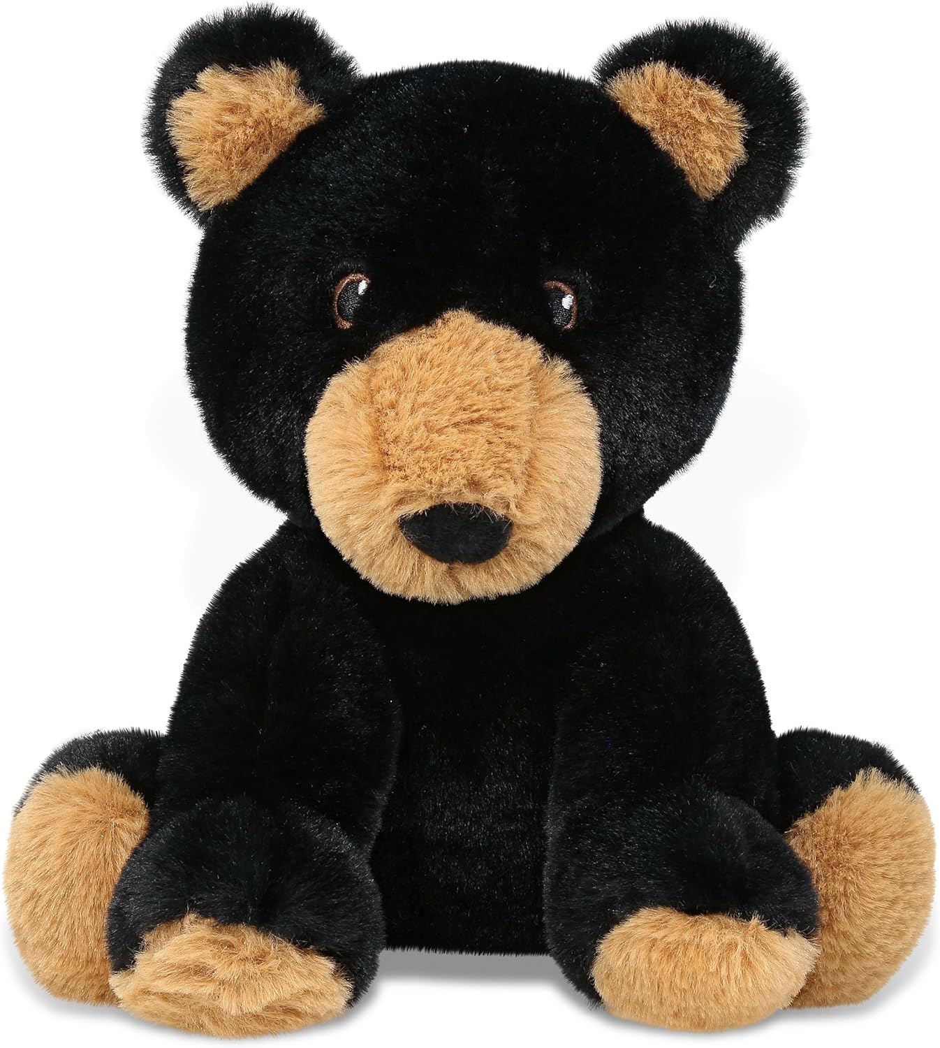 DolliBu Black Bear Plush Toy 9 Inches Soft and Realistic 1