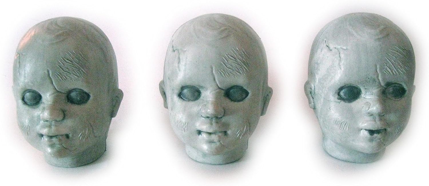 Sunstar CreSet 3 Zombie Baby Doll Heads Halloween Decor