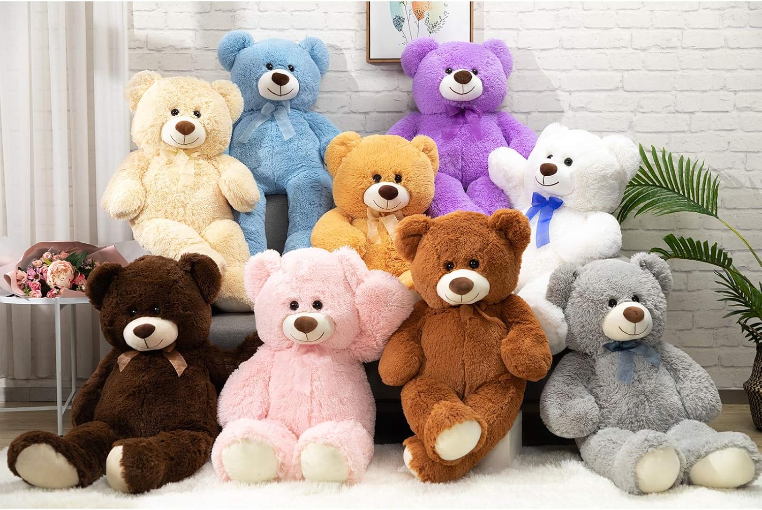HollyHOME 36 Inch Big Teddy Bear Brown Plush
