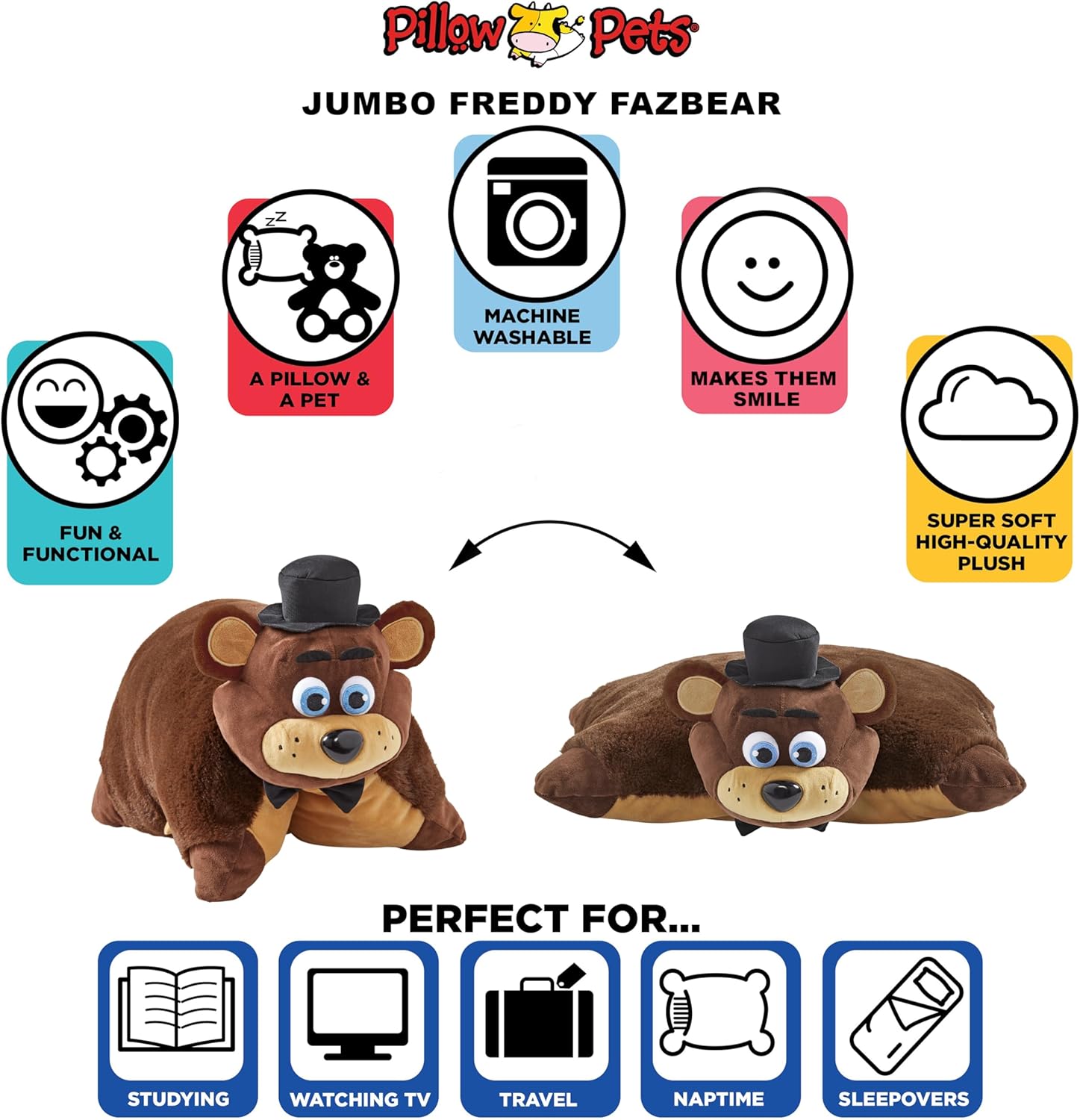 Pillow Pets Jumbo Freddy Fazbear Plush Toy
