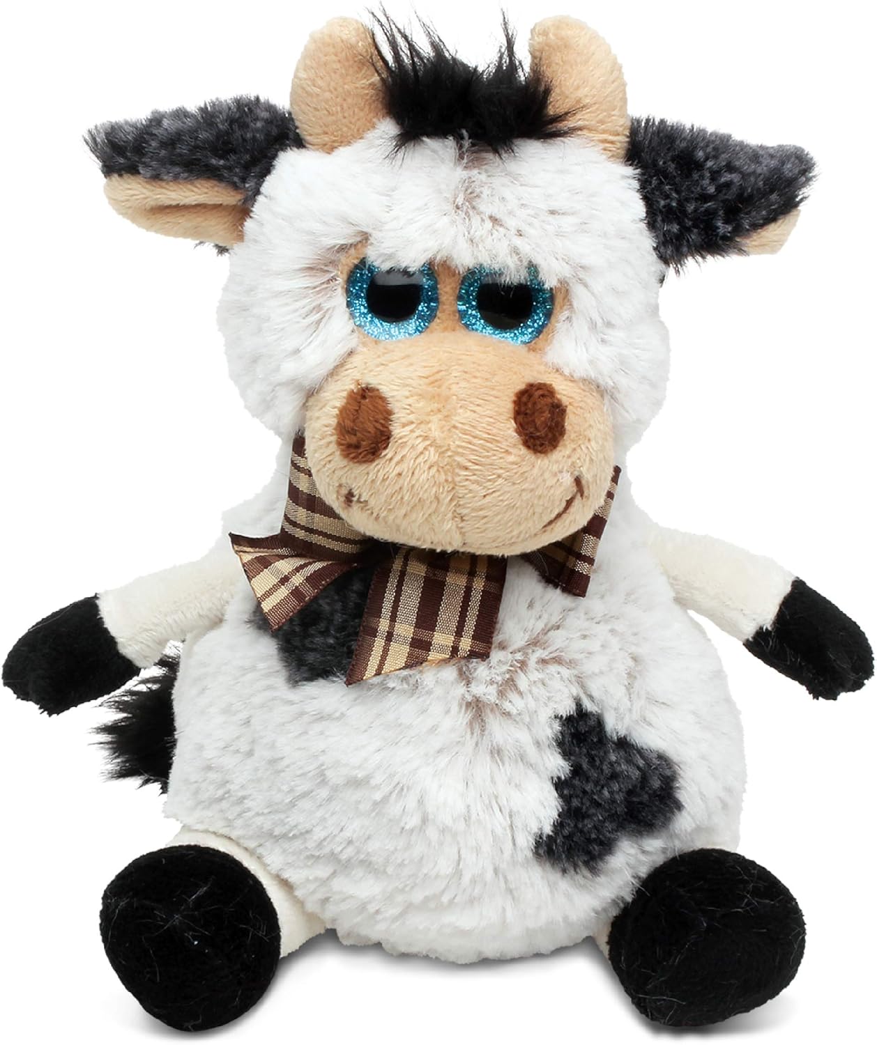 Puzzled DolliBu Plush Cow with Bow Toy 7 Inch