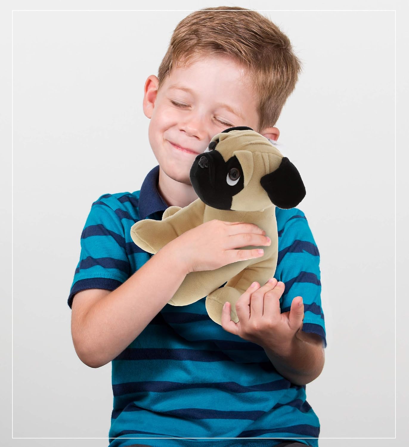 DolliBu Sitting Pug Plush Toy - 8 Inches 1