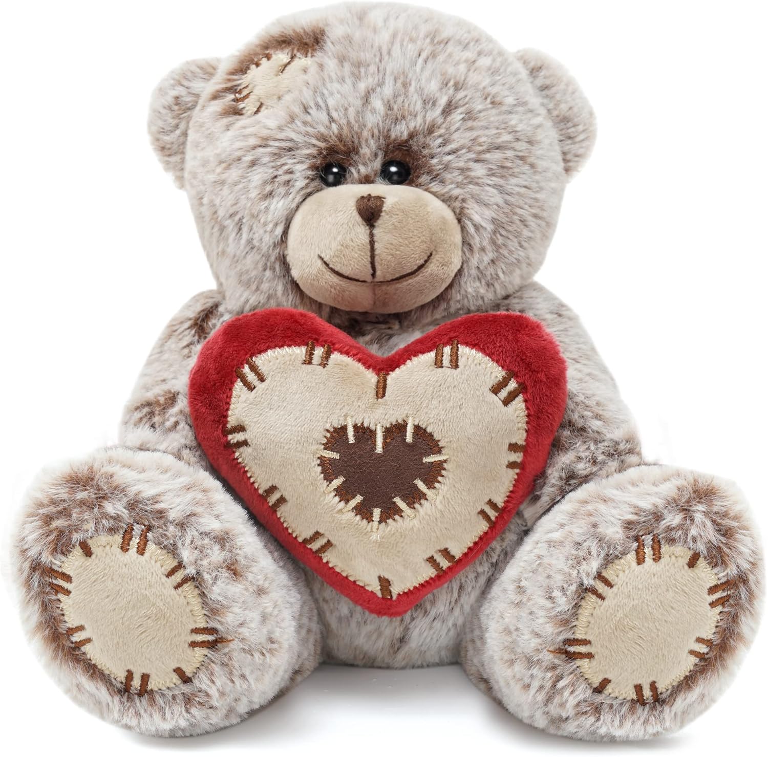 10 Inch Plush Teddy Bear with Red Heart Pillow