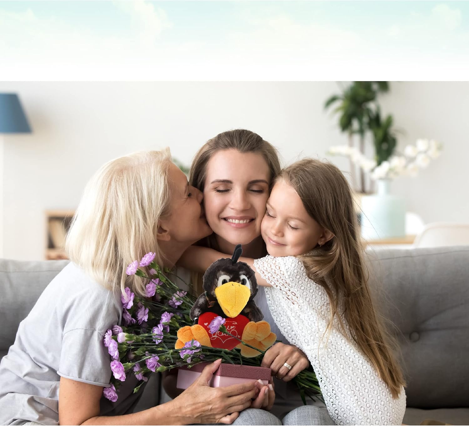DolliBu I Love You Valentine Sitting Crow Plush - 95 Inches